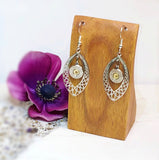 Ammo Bullet 9 mm Or 38 Spl Filigree Earrings