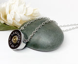 12 Gauge Shotgun Shell Urn Necklace, Cremation Jewelry , Keepsake Pet Memorial Pendant Engraving Available