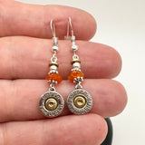 Dainty Carnelian Bullet Handmade Earrings