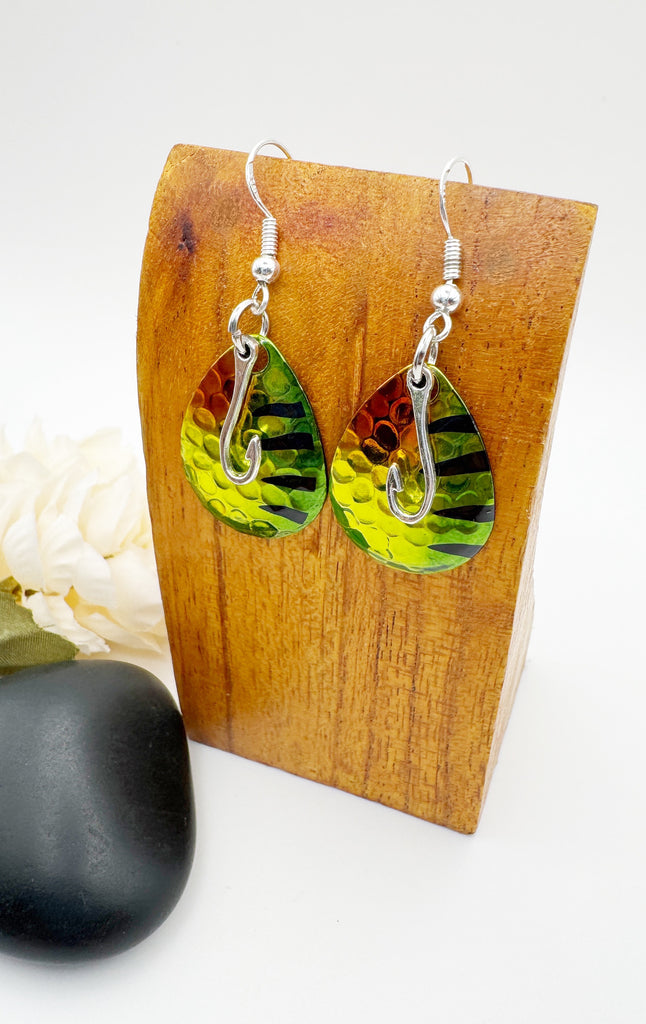 camo fishing hooks Fall Camo Color Fishing Lure Earrings Hooks Or Fish Charms Fishing Jew – Ammo Bling Queen