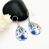 Fishing Lure Earrings Red Or Blue With Charms