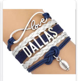 Houston Texas Football Love Infinity Bracelet