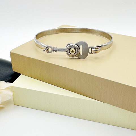 Guitar Bullet Ammo Bling Birthstone Stainless Steel Bracelet