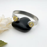 Double 9 mm Bullet Cuff Adjustable Bracelet Ammo Jewelry For Women