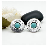 Cowgirl Turquoise 12 Ga Shotgun Shell Stud Earrings
