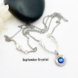 Antler Horn Birthstone Bullet Necklace Ammo Jewelry Gifts