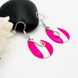 Fishing Lure Earrings Pink White With Hook Or Fish Charms