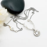 Antler Horn Birthstone Bullet Necklace Ammo Jewelry Gifts