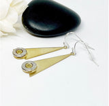 Gold Triangle 223 Ammo Birthstone Earrings Bullet Jewelry Gifts For Women