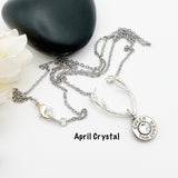 Antler Horn Birthstone Bullet Necklace Ammo Jewelry Gifts