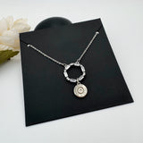 Round Crystal Bullet Necklace Ammo Jewelry For Women