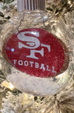 SF 49er Football Glitter 3 D Sports Ornament Christmas Tree Decor