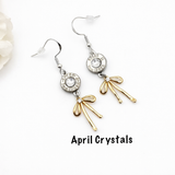 Bullets N Bows 9 mm Earrings