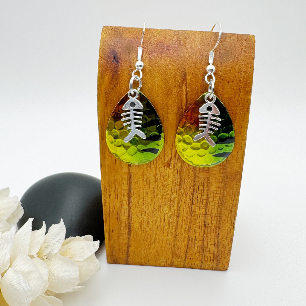 camo fishing hooks Fall Camo Color Fishing Lure Earrings Hooks Or Fish Charms Fishing Jew – Ammo Bling Queen