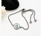 9mm Bullet Bracelet with Crystal – Adjustable Ammo Jewelry – Shooting & Gun Lover Gift for Her