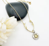 Antler Horn Birthstone Bullet Necklace Ammo Jewelry Gifts
