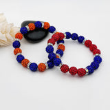 Custom Houston Baseball Football Crystal Rhinestone Pava Beaded Bracelet Baseball Jewelry Football Jewelry