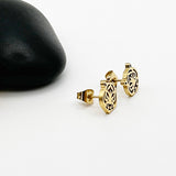 Small Tiger Gold Or Black Studs Earrings Baseball Football Sport Jewelry