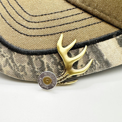 Ammo Bullet 30-06 Brass Antler Hat Clip Hunting Gifts For Men Bow Hunting Gift