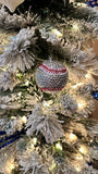 Rhinestone Glitter Baseball Christmas Tree Ornament