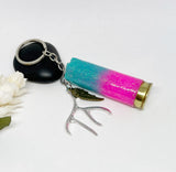 Shotgun Shell 12 Gauge Resin Glitter Keychain With Charms