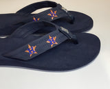 Womens Houston Glitter Star Flip Flops With Crystals