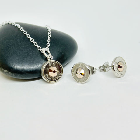 Womens Bullet Jewelry Rose Gold Gift Set