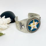 Houston Baseball Antique Cuff Bracelet With Or Without Charms