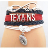 Houston Texas Football Love Infinity Bracelet