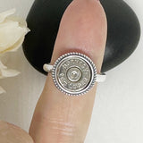 Bullet 925 Sterling Silver 9 mm Adjustable Ring