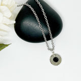 Womens Ammo Simple Dainty 9 mm Bullet Birthstone Necklace