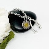 Mens Custom Bullet Necklace With Charm (Ships Free 1-3 Days)
