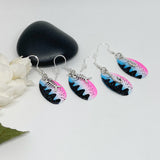 Fun Fishing Lure Earrings Pink An Blue With Hook Or Fish Charms